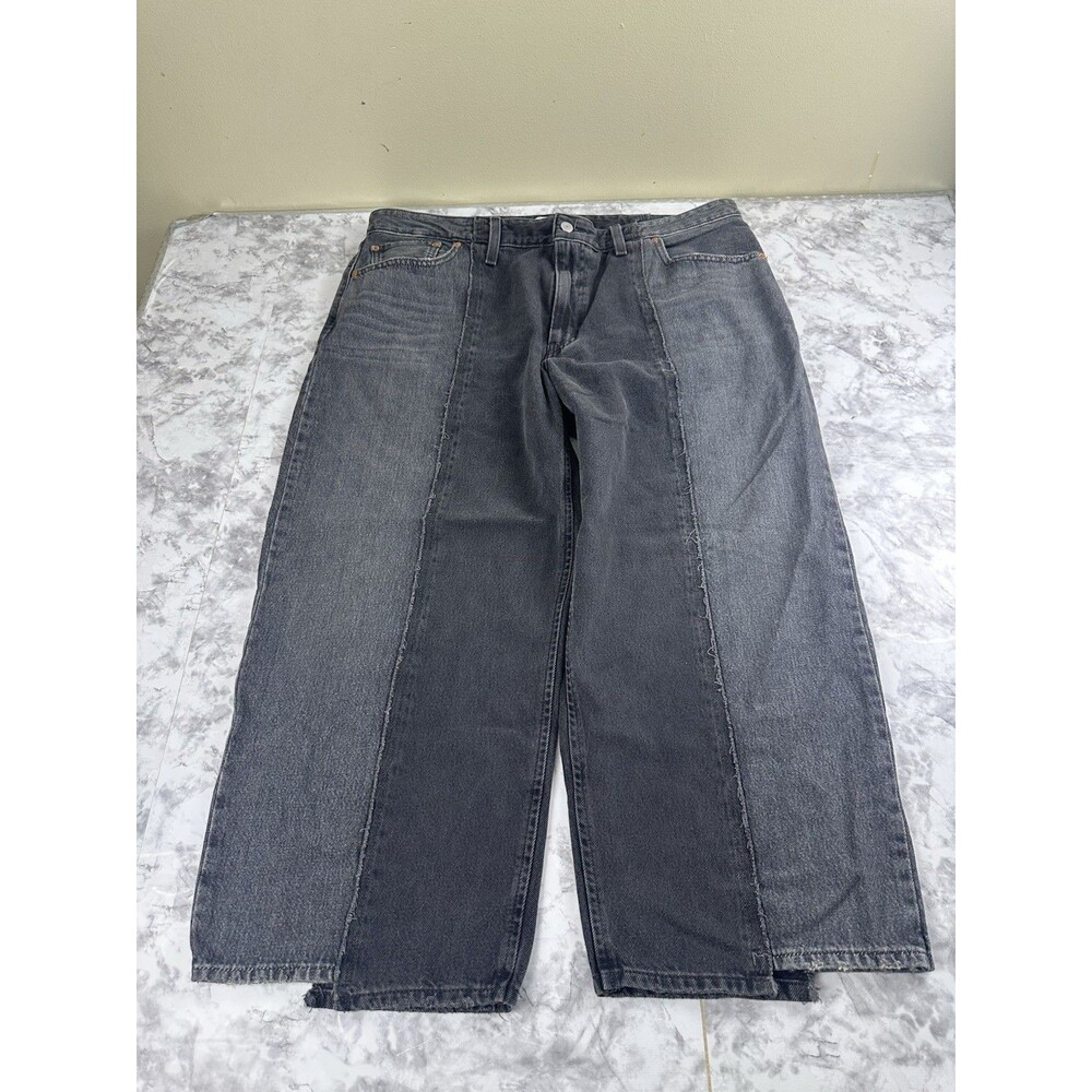 Levi’s Premium Baggy Dad Recrafted Jeans Black/Gray Women’s Size 34 90s Retro